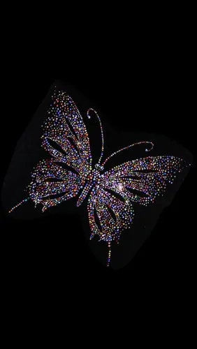С Бабочками Обои на телефон фиолетовая бабочка на черном фоне