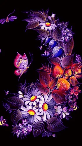 С Бабочками Обои на телефон группа разноцветных бабочек