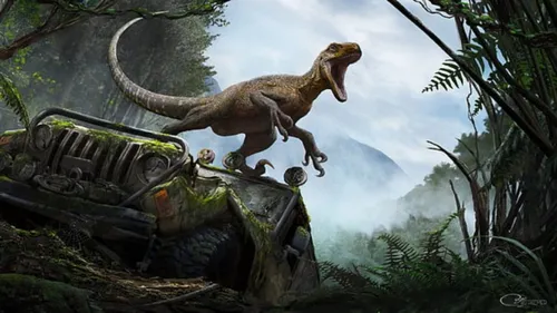 С Динозаврами Обои на телефон динозавр в лесу