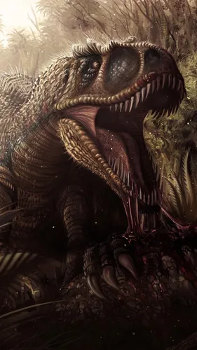 С Динозаврами Обои на телефон динозавр крупным планом