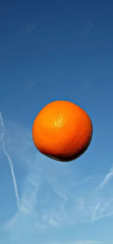 Оранжевые Обои на телефон апельсин в небе