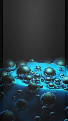 Темно Синие Обои на телефон группа прозрачных шаров