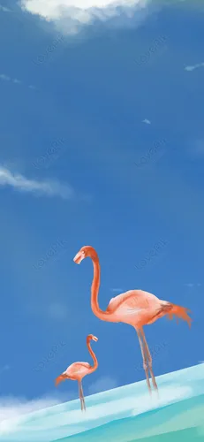 Фламинго Обои на телефон пара розовых фламинго