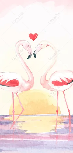 Фламинго Обои на телефон рисунок пары розовых и желтых жидкостей