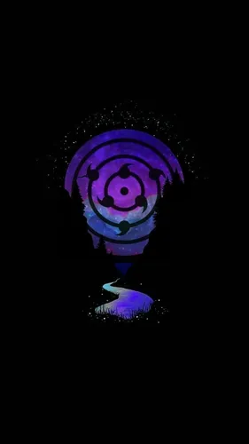 Шаринган Обои на телефон сине-фиолетовая медуза