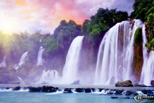 Водопад Обои на телефон группа водопадов