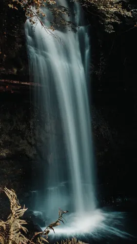 Водопад Обои на телефон водопад в пещере