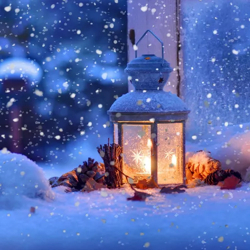 Зимние Новогодние Обои на телефон небольшая сине-белая структура на снегу