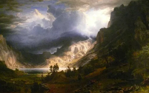Известные Картины Обои на телефон долина с протекающей через нее рекой и большим водопадом
