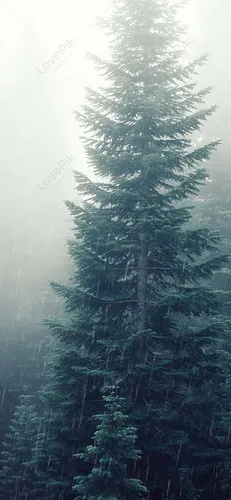 Красивые Лес Обои на телефон дерево со снегом