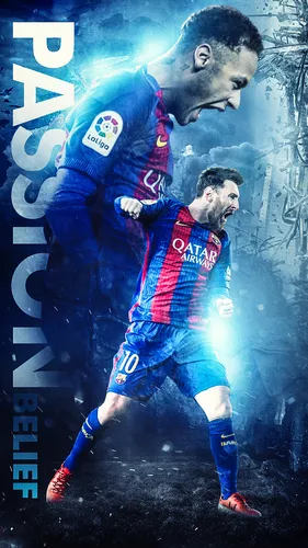 Неймар Обои на телефон плакат с изображением футболиста