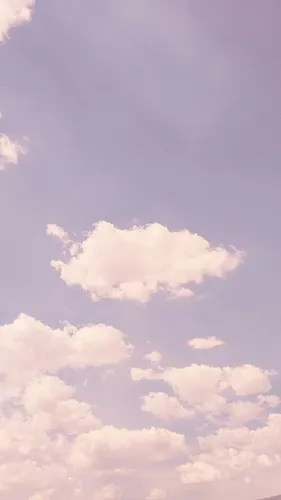 Нейтральные Обои на телефон голубое небо с облаками