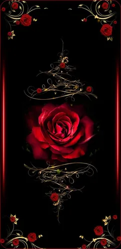На Черном Фоне Обои на телефон роза и корона