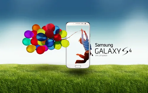 Самсунг Галакси Обои на телефон человек, держащий связку воздушных шаров