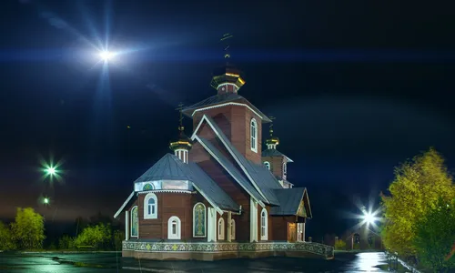 Православные Обои на телефон здание с башней и крестом наверху
