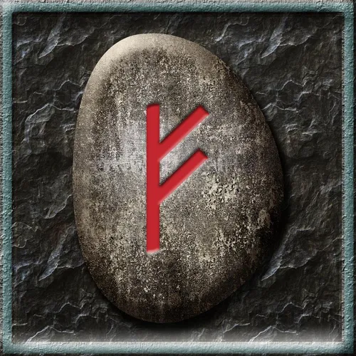 Руны Обои на телефон красный символ на камне
