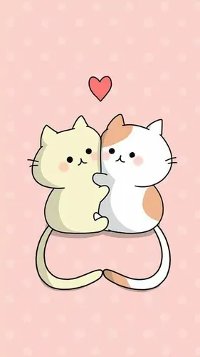 Самые Милые Обои на телефон рисунок кошки