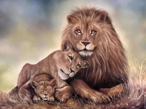 Симба И Нала Обои на телефон лев с группой львов