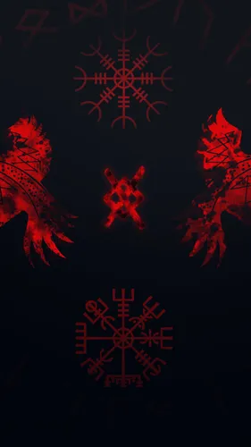 Скандинавские Обои на телефон плакат с красным драконом