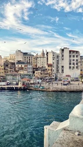 Турция Обои на телефон водоем со зданиями вдоль него