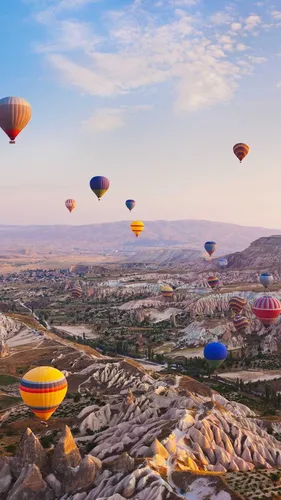 Турция Обои на телефон группа воздушных шаров в небе
