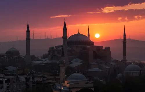 Турция Обои на телефон большое здание с башнями и куполами