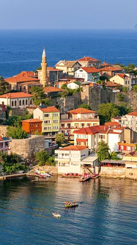 Турция Обои на телефон город рядом с водой