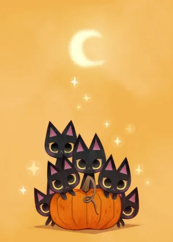 Хэллоуинские Обои на телефон карикатура бабочки