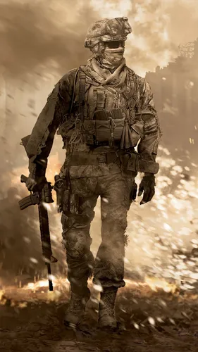 Call Of Duty Обои на телефон мужчина в одежде с пистолетом