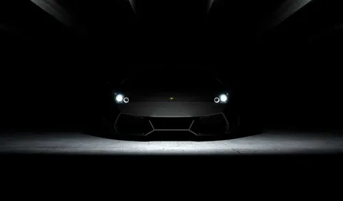 Lamborghini Обои на телефон автомобиль с включенными фарами