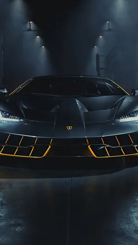 Lamborghini Обои на телефон черный спортивный автомобиль