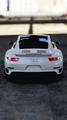 Porsche Обои на телефон белый автомобиль на дороге