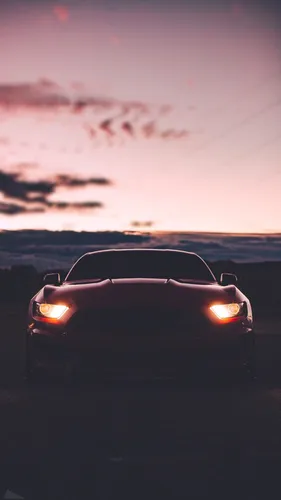 Porsche Обои на телефон автомобиль, припаркованный перед закатом