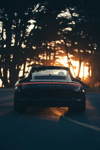 Porsche Обои на телефон автомобиль в огне