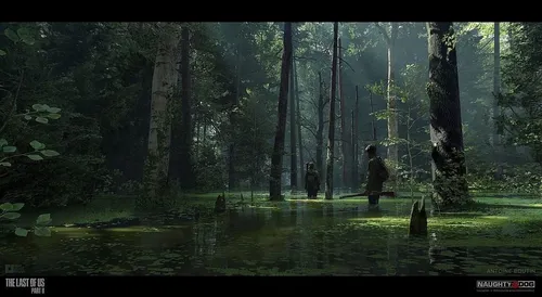 The Last Of Us 2 Обои на телефон группа людей, стоящих в лесу