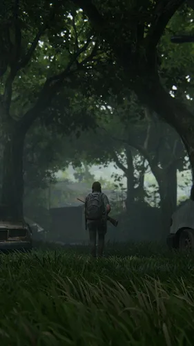 The Last Of Us 2 Обои на телефон человек, стоящий под деревом