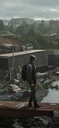 The Last Of Us 2 Обои на телефон мужчина, стоящий на крыше