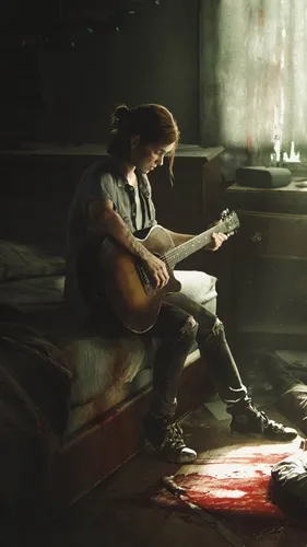 The Last Of Us 2 Обои на телефон человек, играющий на гитаре