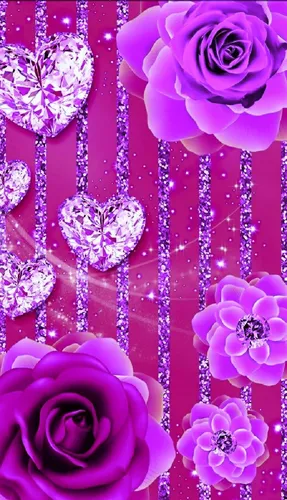 Девичьи Обои на телефон коллаж из букета фиолетовых цветов