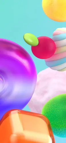Красивые Самсунг Галакси Обои на телефон группа разноцветных шаров