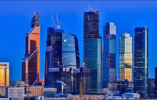 Москва Сити Обои на телефон городской пейзаж с высокими зданиями