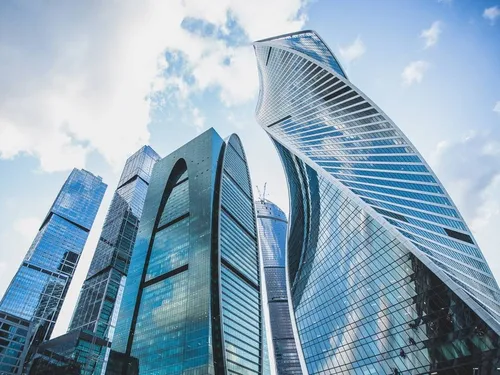 Москва Сити Обои на телефон небольшой угол обзора нескольких небоскребов