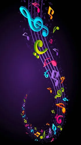 Музыкальные Обои на телефон неоновая вывеска с разноцветными огнями