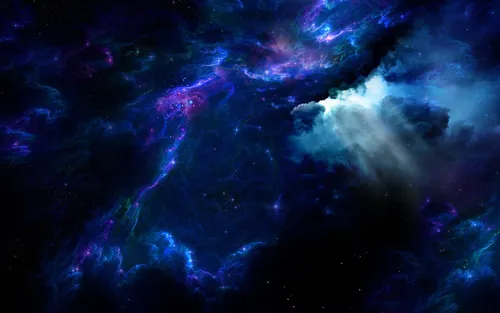 Космос 4К Обои на телефон сине-фиолетовая туманность