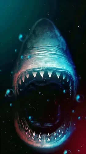 Акула Обои на телефон синяя лампочка