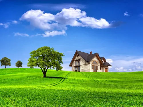 Дом Мечты Обои на телефон дом в травянистом поле