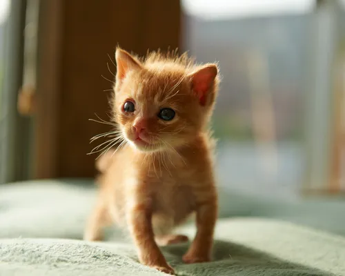 Милые Котики Обои на телефон маленький оранжевый котенок