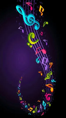 Музыка Обои на телефон неоновая вывеска с разноцветными огнями