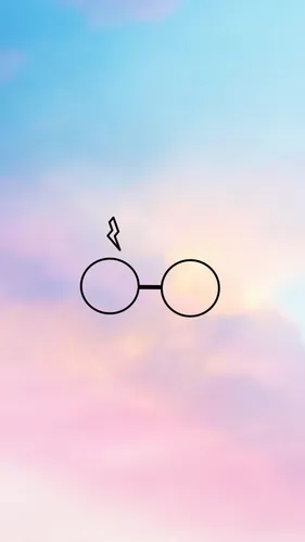 Гарри Поттер Обои на телефон пара очков на синем фоне