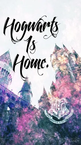 Гарри Поттер Обои на телефон плакат с карикатурой на замок и замок